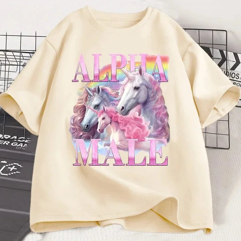 Red Alpha Male Unicorn Shirt