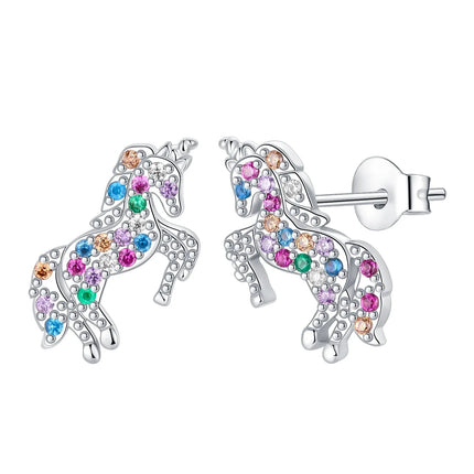 Rainbow Sparkle Unicorn Earrings