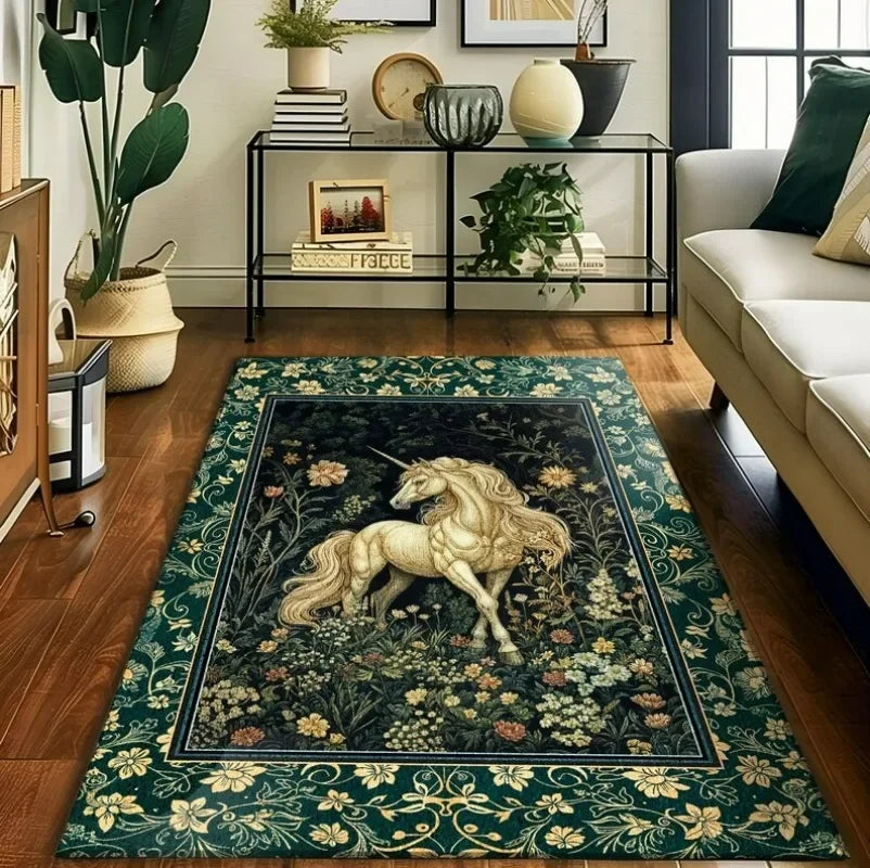 Enchanted Garden Unicorn Rug