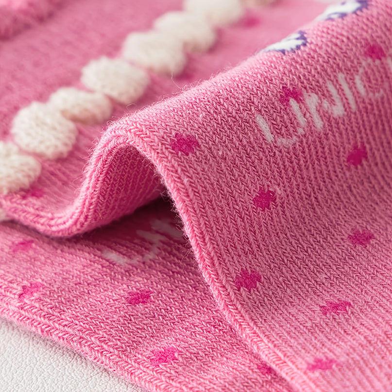 Kids Unicorn Floor Socks - 5-Pack Grips