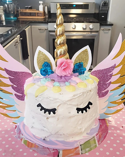Large Unicorn Cake Topper with Wings