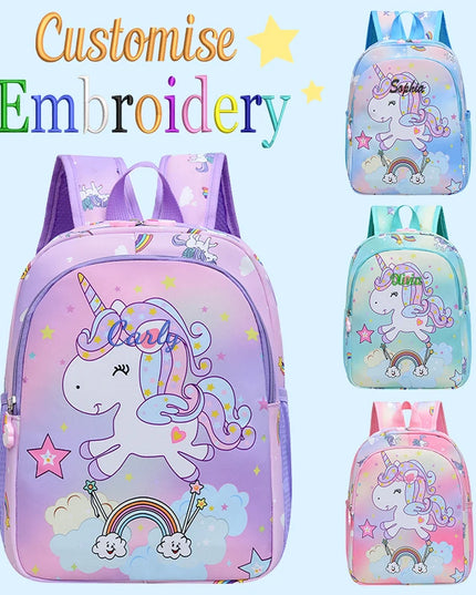 Lavender Embroidered Unicorn Backpack