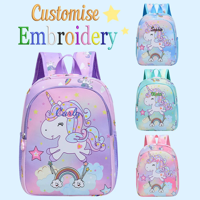 Lavender Embroidered Unicorn Backpack