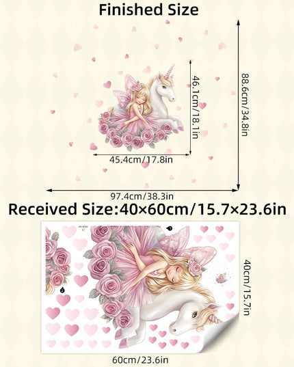 Pink Unicorn Wall Decal Set