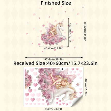 Pink Unicorn Wall Decal Set