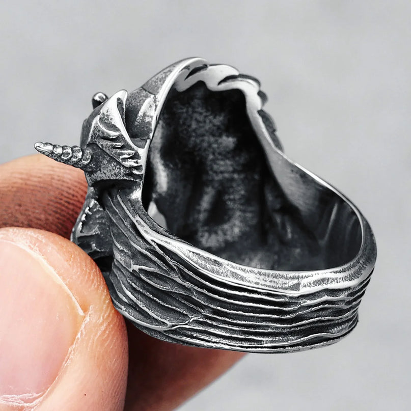 Retro Unicorn Ring for Men