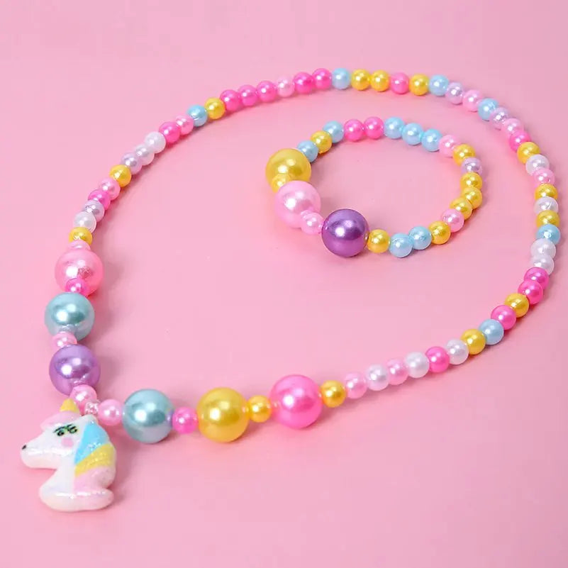 Little Girl Unicorn Bead Necklace