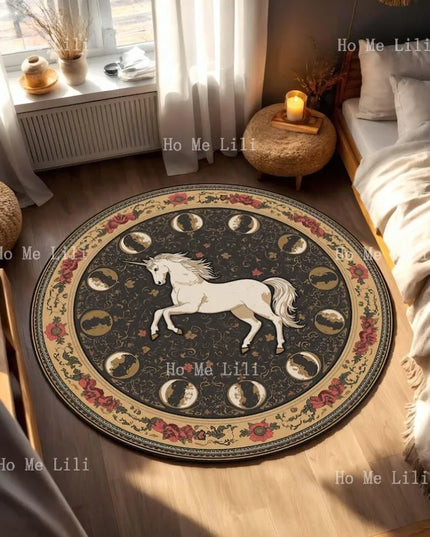 Celestial Moon Unicorn Rug