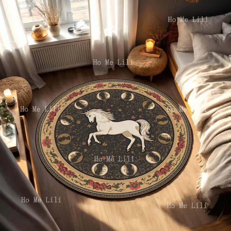 Celestial Moon Unicorn Rug