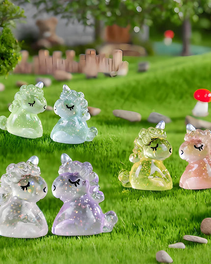 Glitter Resin Unicorn Figurines