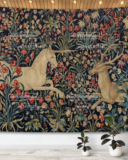 Boho Unicorn Tapestry Hanging