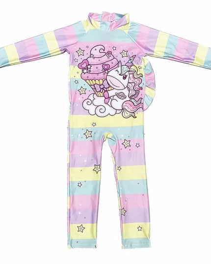 Galaxy Rainbow Kids Unicorn Swimsuit
