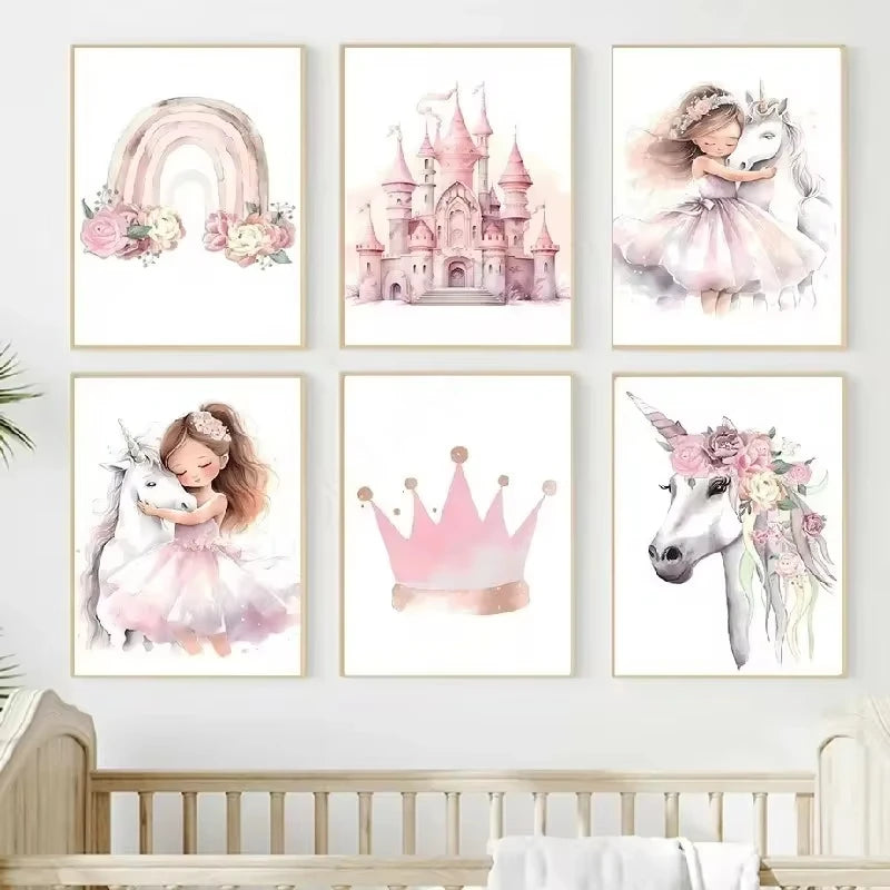 Floral Unicorn Wall Art