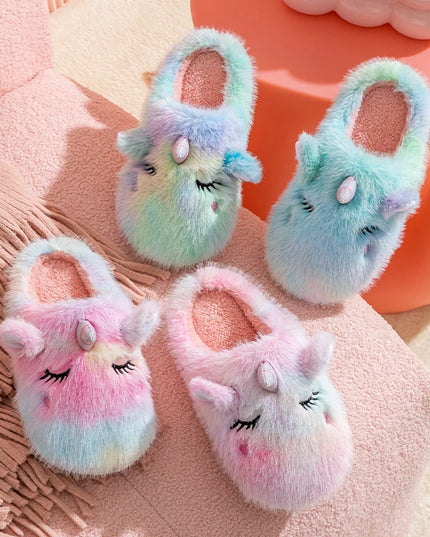 Cozy Pastel Unicorn Slippers