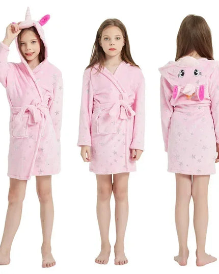 Fluffy Unicorn Fleece Robe