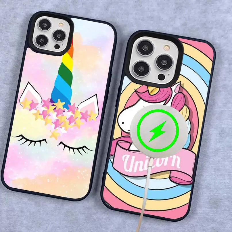 Unicorn Family Purple iPhone Case