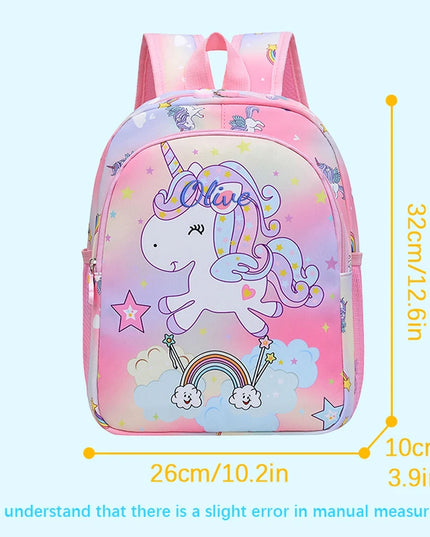 Pink Embroidered Unicorn Backpack