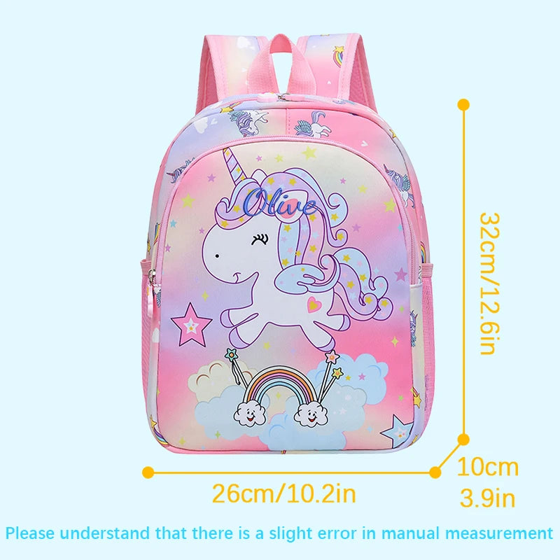 Pink Embroidered Unicorn Backpack