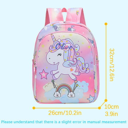 Pink Embroidered Unicorn Backpack