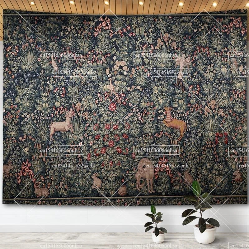 Medieval Unicorn Tapestry for Walls