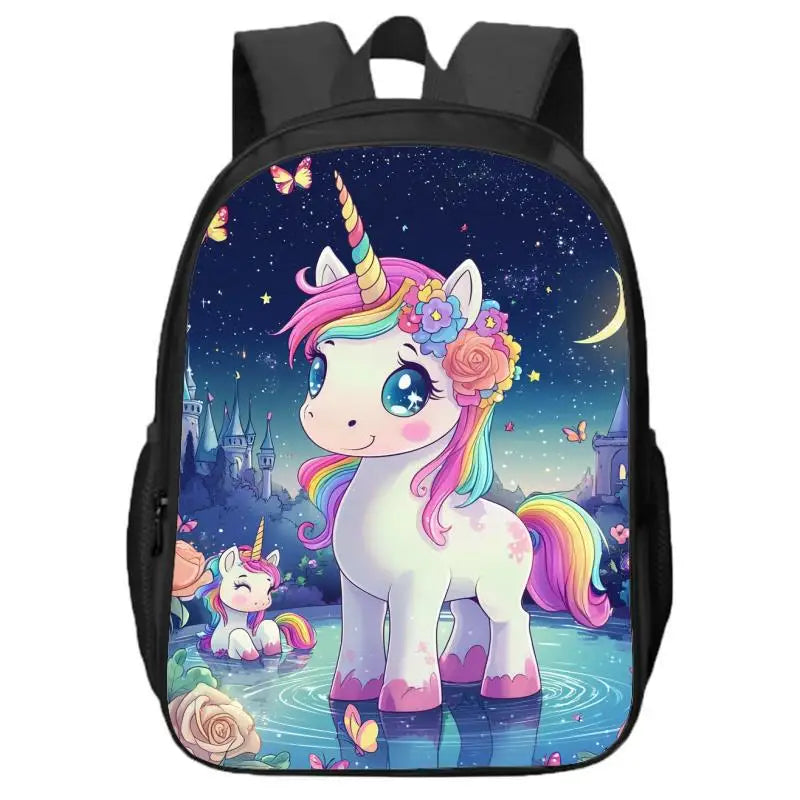 Kawaii Unicorn Double Layer Backpack
