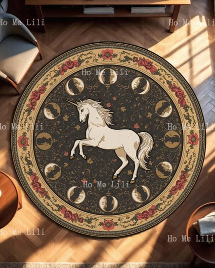 Celestial Moon Unicorn Rug