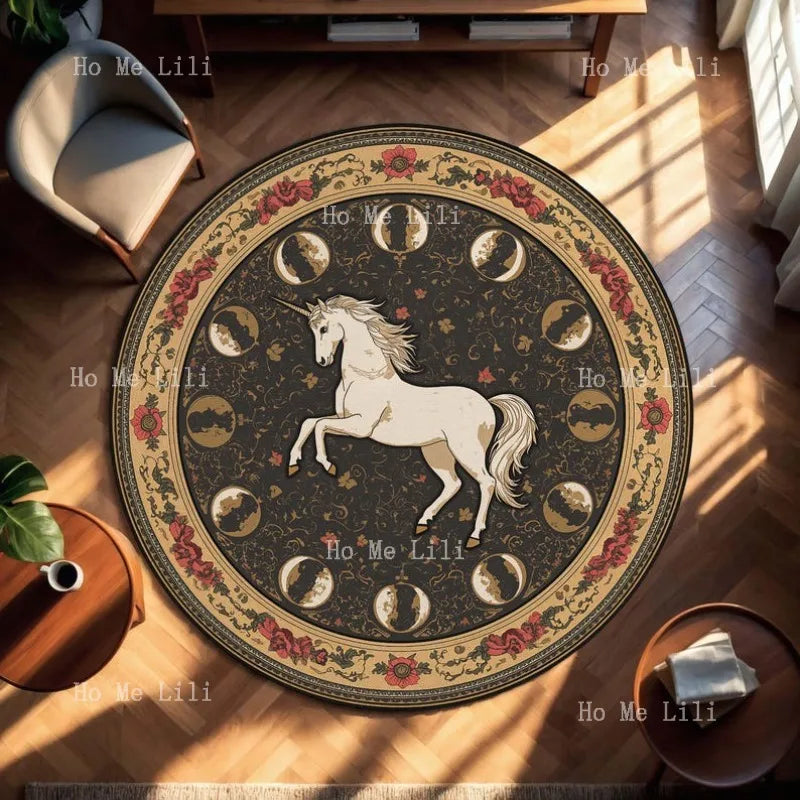 Celestial Moon Unicorn Rug