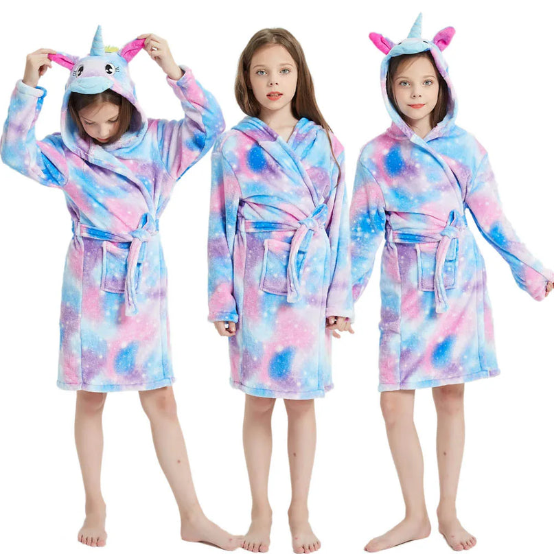 Galaxy Nebula Unicorn Bath Robe