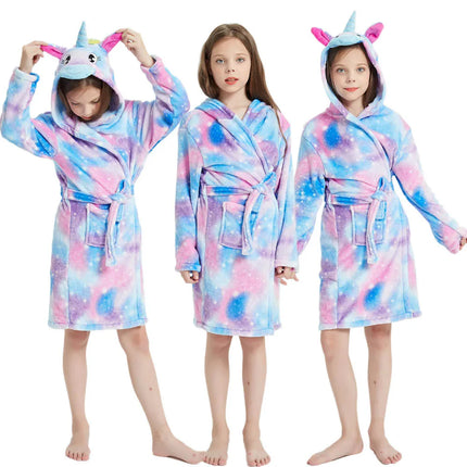 Galaxy Nebula Unicorn Bath Robe