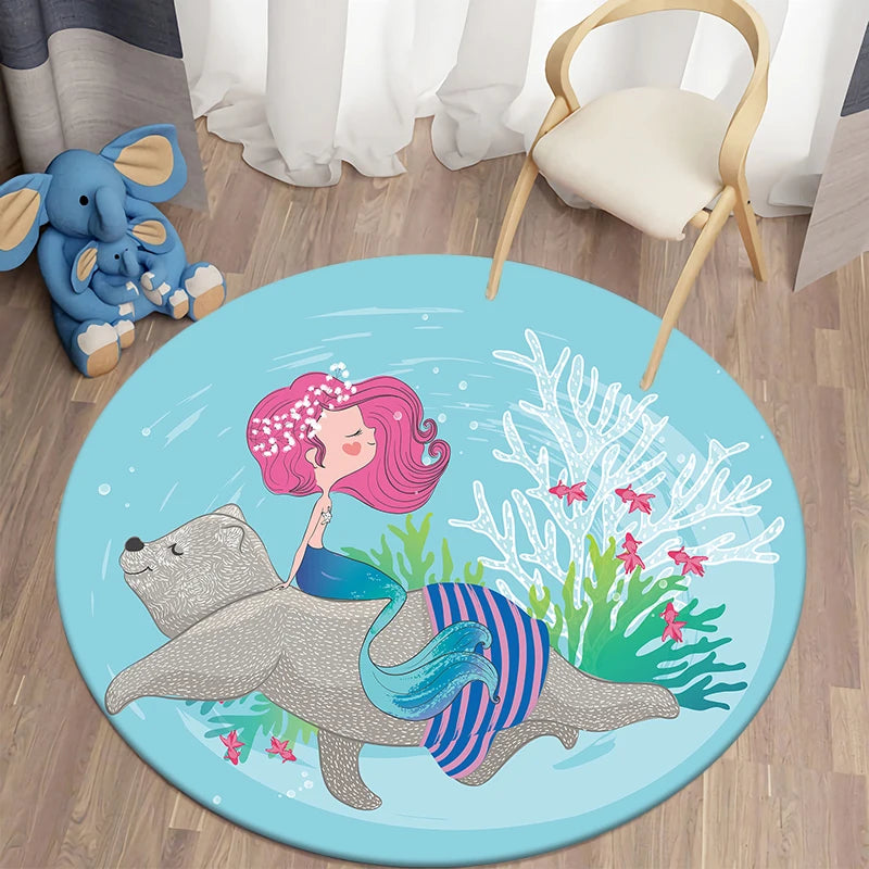 Magical Mermaid Unicorn Rug