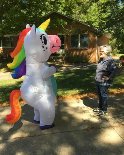 Purple Inflatable Costume Unicorn Adult