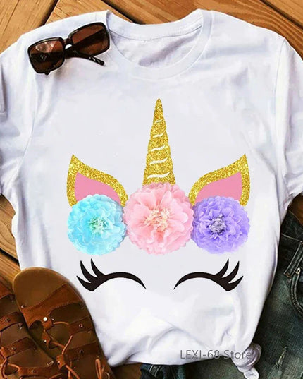 Unicorn Women Flower Shirt
