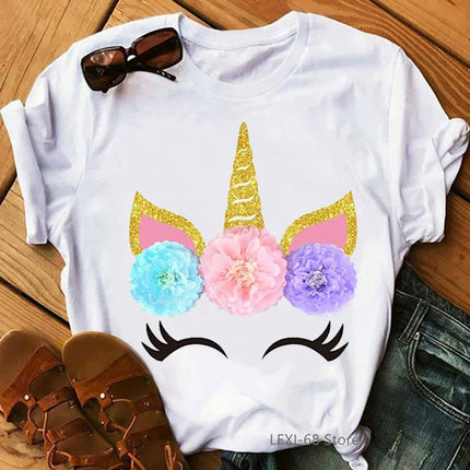 Unicorn Women Flower Shirt