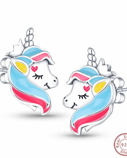 Kawaii White Unicorn Earrings