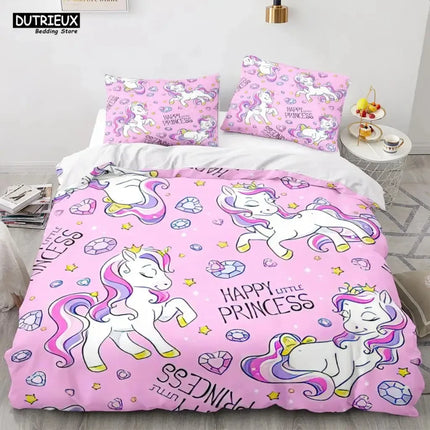 Happy Princess Unicorn Bedding
