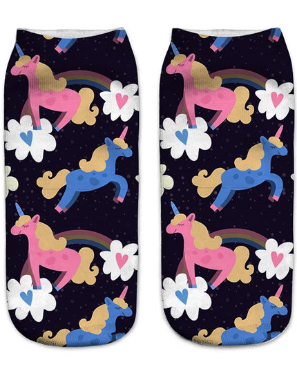 Crazy Dark Unicorn Socks