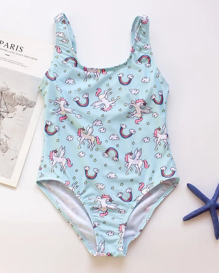 Blue Unicorn Swim Dress Swimsuit