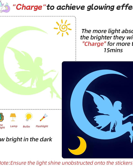 Glow Unicorn Wall Sticker Set