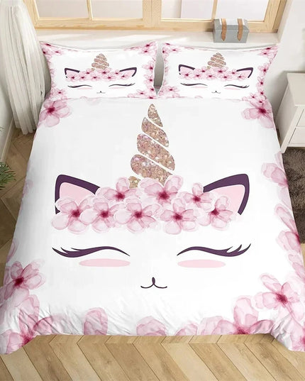 Sakura Blossom Unicorn Bedding