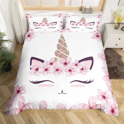 Sakura Blossom Unicorn Bedding