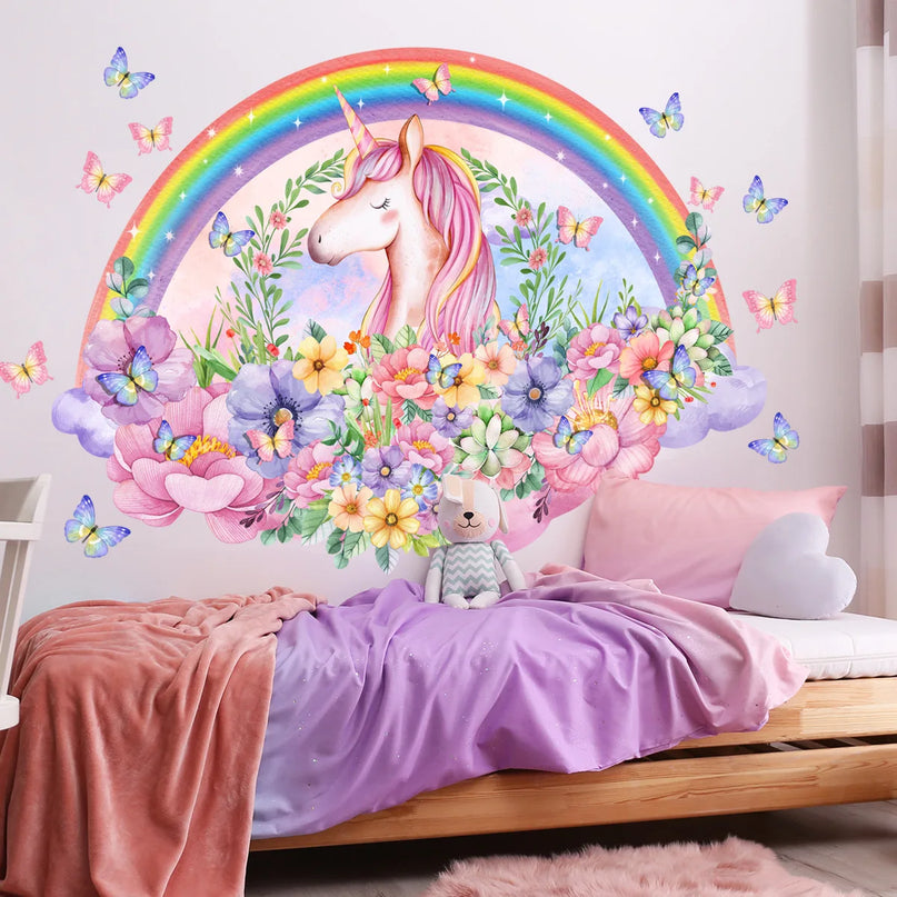 Large Unicorn Wall Sticker for Girls
