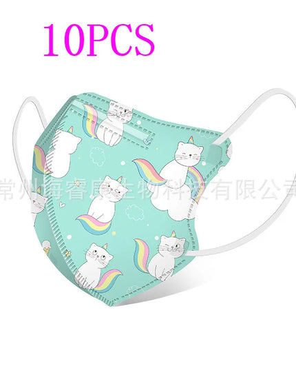 Cartoon Caticorn Face Mask 10 Pack