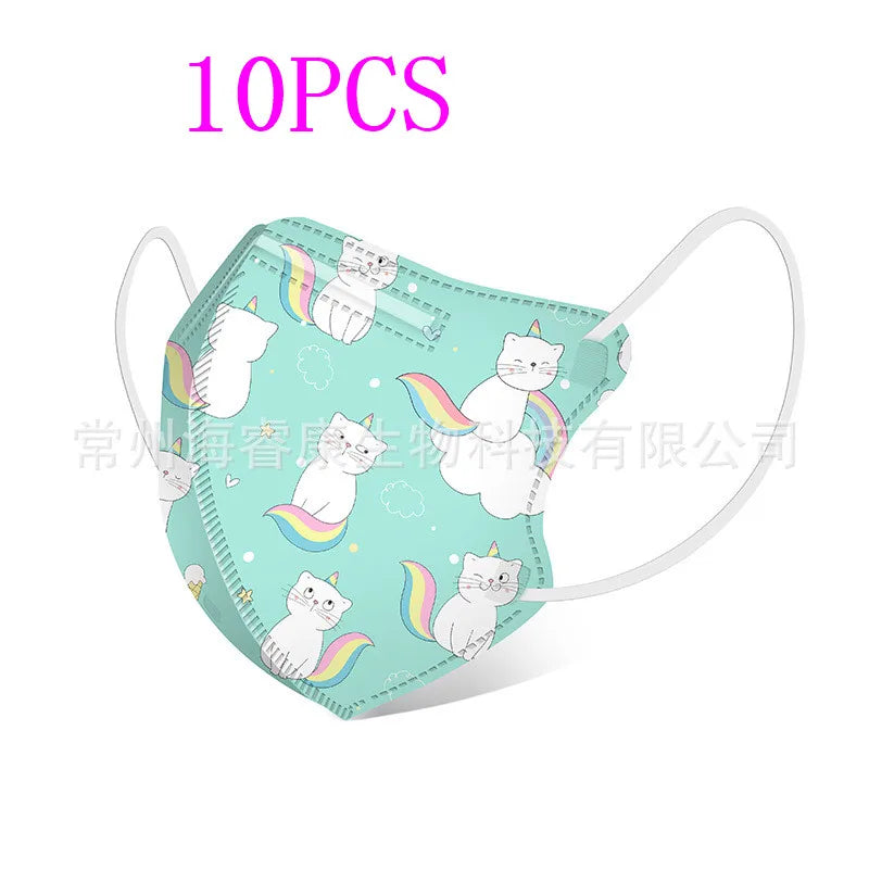 Cartoon Caticorn Face Mask 10 Pack