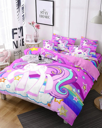 Rainbow Swirl Unicorn Bedding