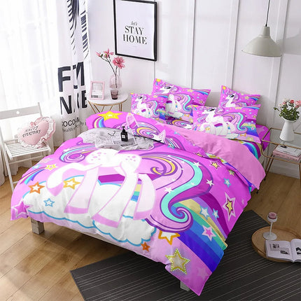 Rainbow Swirl Unicorn Bedding