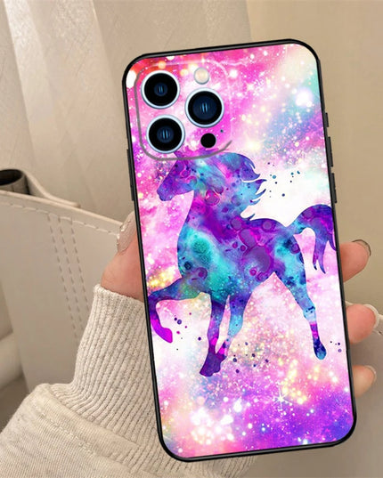 Watercolor Galaxy Rearing Unicorn Case