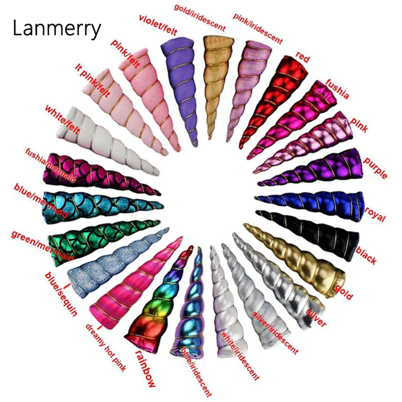 10 Blue Iridescent Unicorn Horns