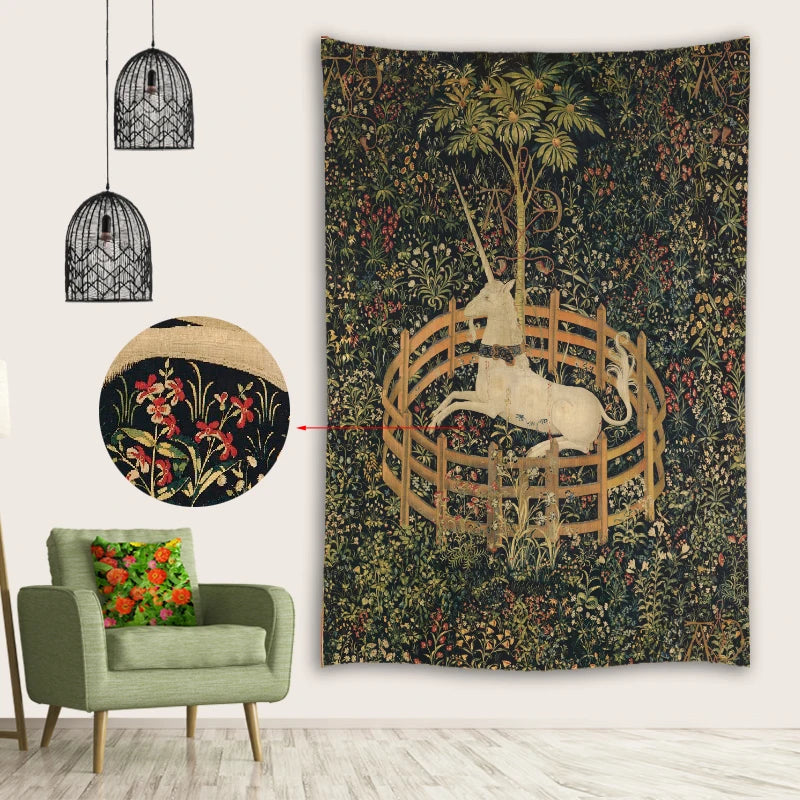 Medieval Unicorn Tapestry