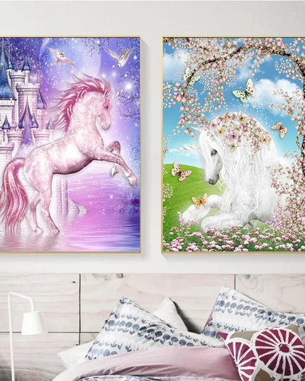 Rainbow Unicorn Forest Wall Art