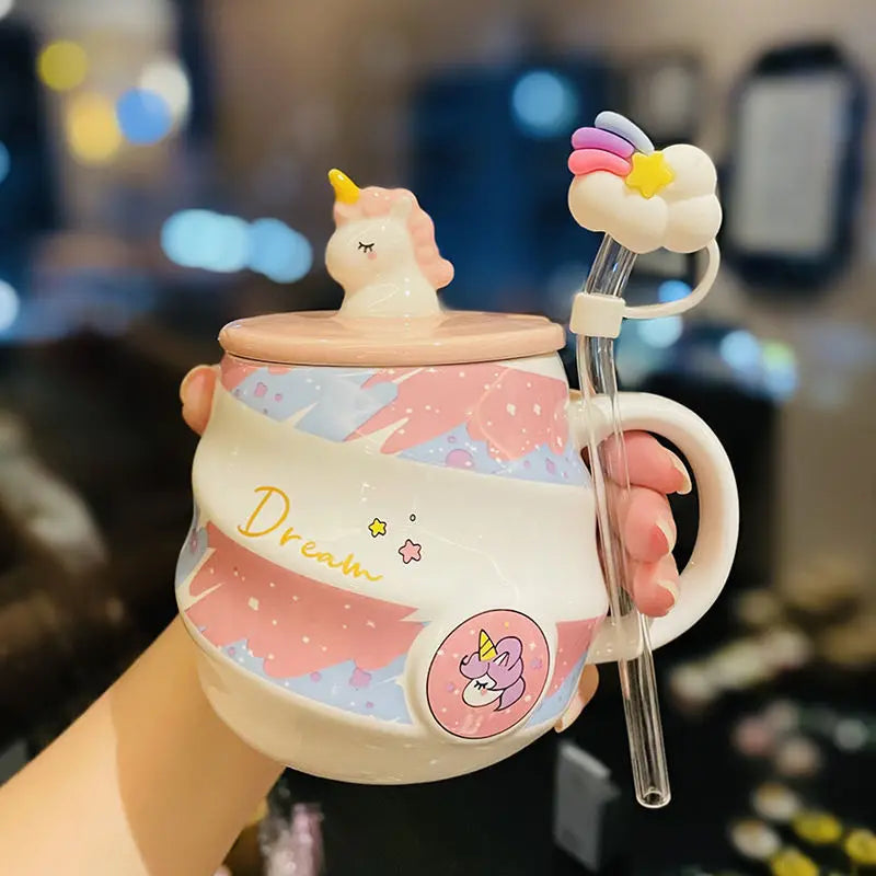 Dreamy Pink Unicorn Mug Set